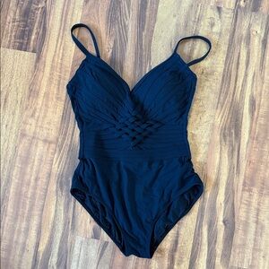 Gottex Black One-Piece Swimsuit sz 8
